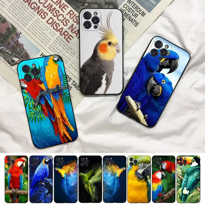 

Parrot Bird Phone Case For iPhone 8 7 6 6S Plus X SE 2020 XR XS 14 11 12 13 Mini Pro Max Mobile Case