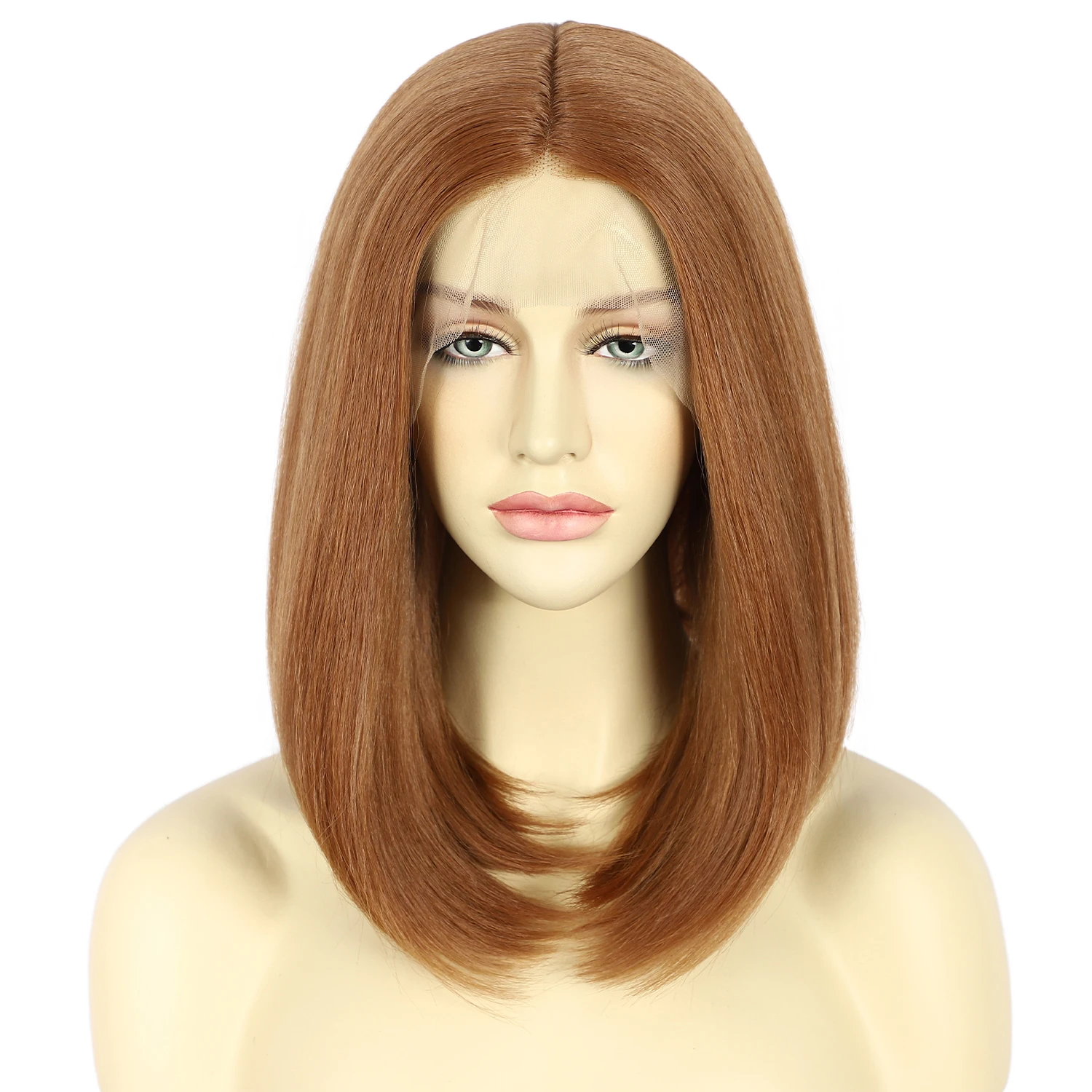 Короткий синтетический парик ANOGOL для повседневного использования прямой 13*5*1