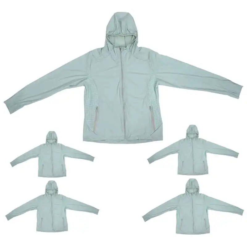 

Women UV Protection Jacket Sun Protection Hoodie Jackets Zipper Closure Cool Sensing for Summer