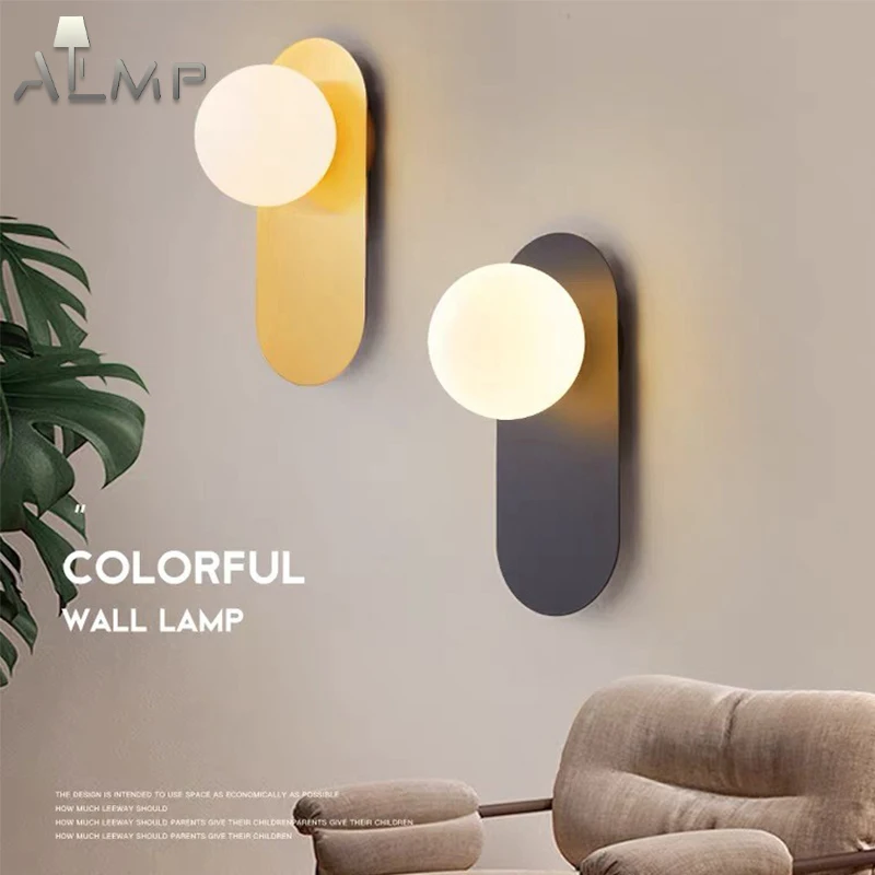 

7W Glass Ball Wall Light Modern Living Bedroom Bedside Led Wall Lamp Indoor Decor Wall Sconce with G9 Bulb 85-265V Luminaire