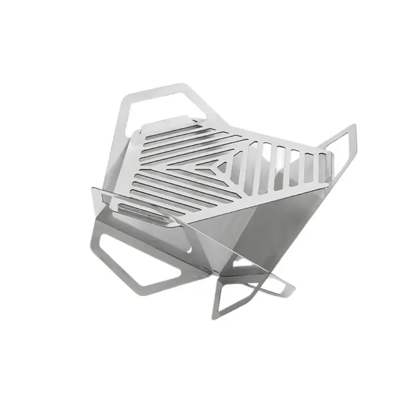 

Outdoor Portable BBQ Grills Removable Portable Mini Stainless Steel Grill Windproof Mini Stainless Steel Grill With Carrying Bag