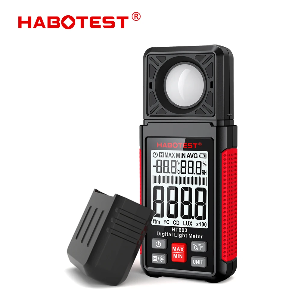 

HABOTEST Digital Lux Meter illuminometer 0-20000LUX/FC Light Meter Lux/FC Measure Tester Sensor Photometer Environmental Meter