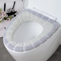 new arrival toilet seat cover mat bathroom toilet pad cushion with handle thicker soft washable closestool warmer accessories