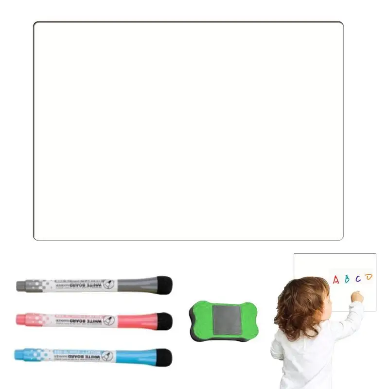 

Magnetic Whiteboard Paper A3 Note Message Organizer Set For Kids With Markers Eraser Home Accessories Planning Boards For Metal