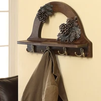 creative american european style clothes rack wooden shelf hook wall hanging layer shelf layer board wall shelf