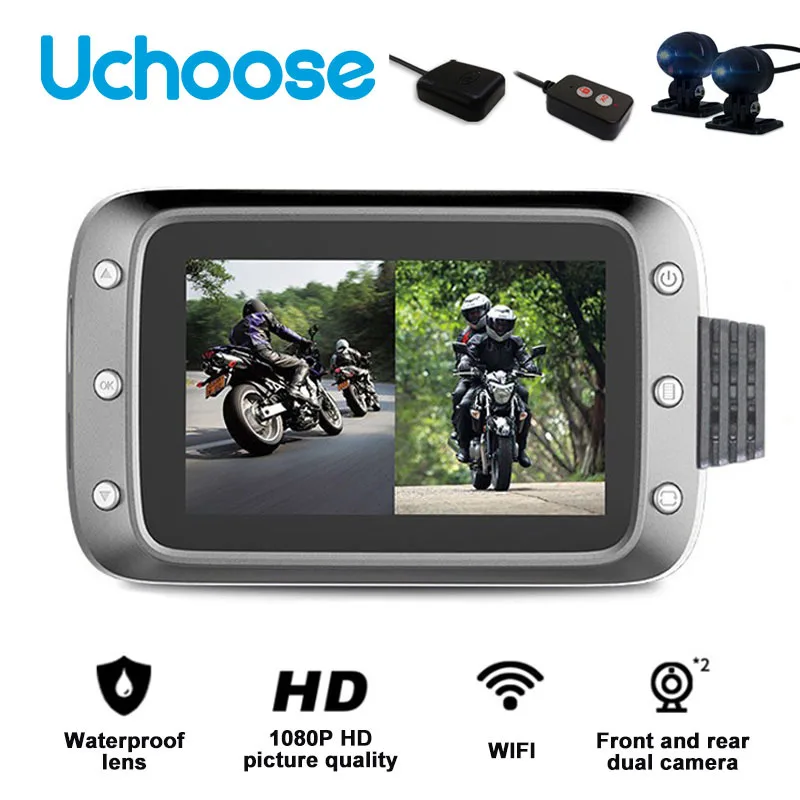 

Видеорегистратор для мотоцикла и велосипеда с камерой 1080P + 720P HD 32 Гб 64 Гб 132 ГБ ночное видение Водонепроницаемый двойной объектив для мотоцикла Автомобильный регистратор