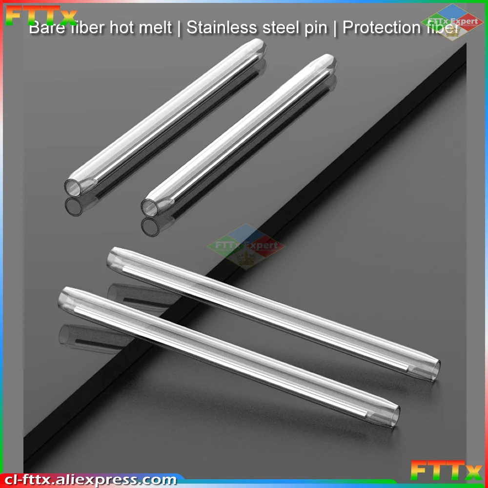 Free Shipping 1000pcs/lot 60mm 45mm 40mm Bare Fiber Optic Fusion Protection Splice Sleeves Heat Shrink Tube