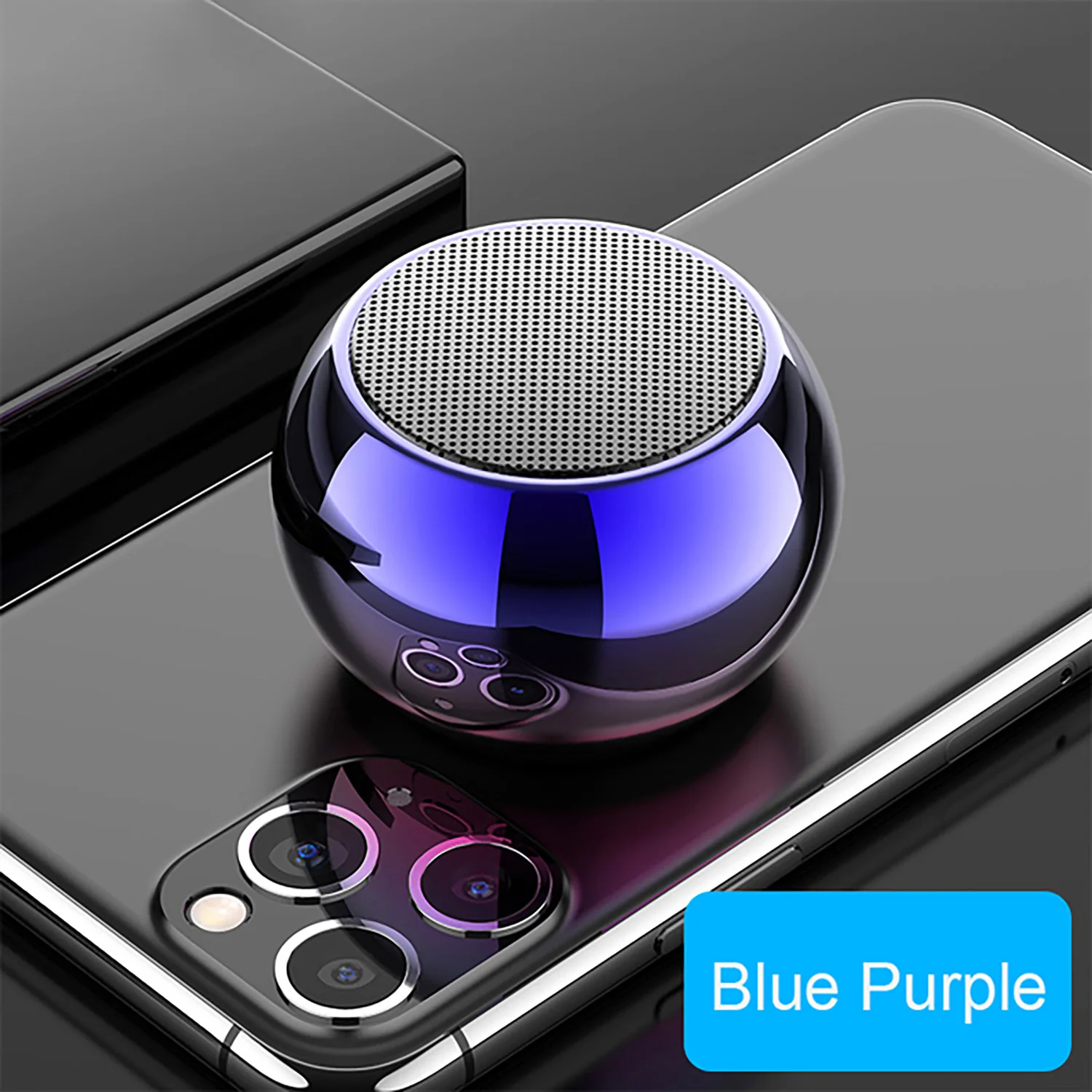 

Mini Bluetooth Speaker with Mic, TWS Wireless sound box HiFi Music Cell Phone Tablet Metal Loud Speaker Sport Portable Subwoofer