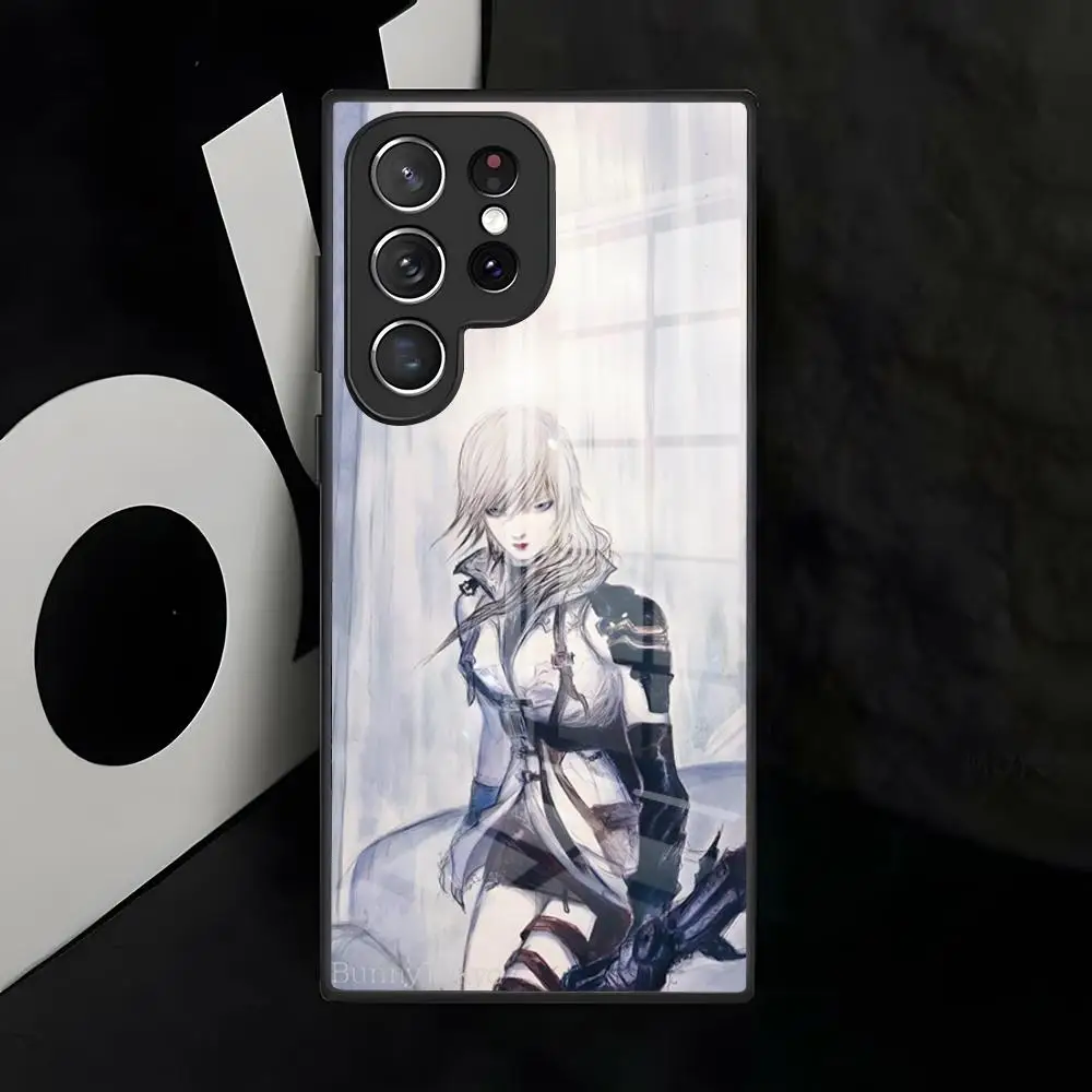 Фото Чехол для телефона Yoshitaka Amano для Samsung S26 S25 S24 FE S23 S22 S21 Plus S20 Ultra Note20Ultra, черный стеклянный чехол №3