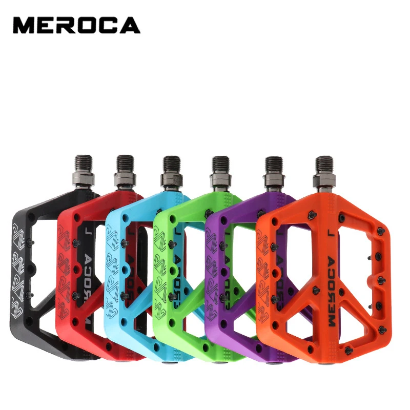 

GOLDIX Free Shipping Mountain Road Bike Nylon Pedal Peilin Bearing Width-Width Non-slip XC Off-road pedal pedal clip mtb rainbow