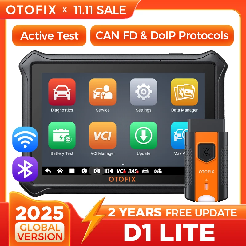 

OTOFIX D1 Lite Bluetooth сканер двунаправленный диагностический инструмент 2-летнее бесплатное обновление все системы диагностический сканер AutoAuth FCA SGW