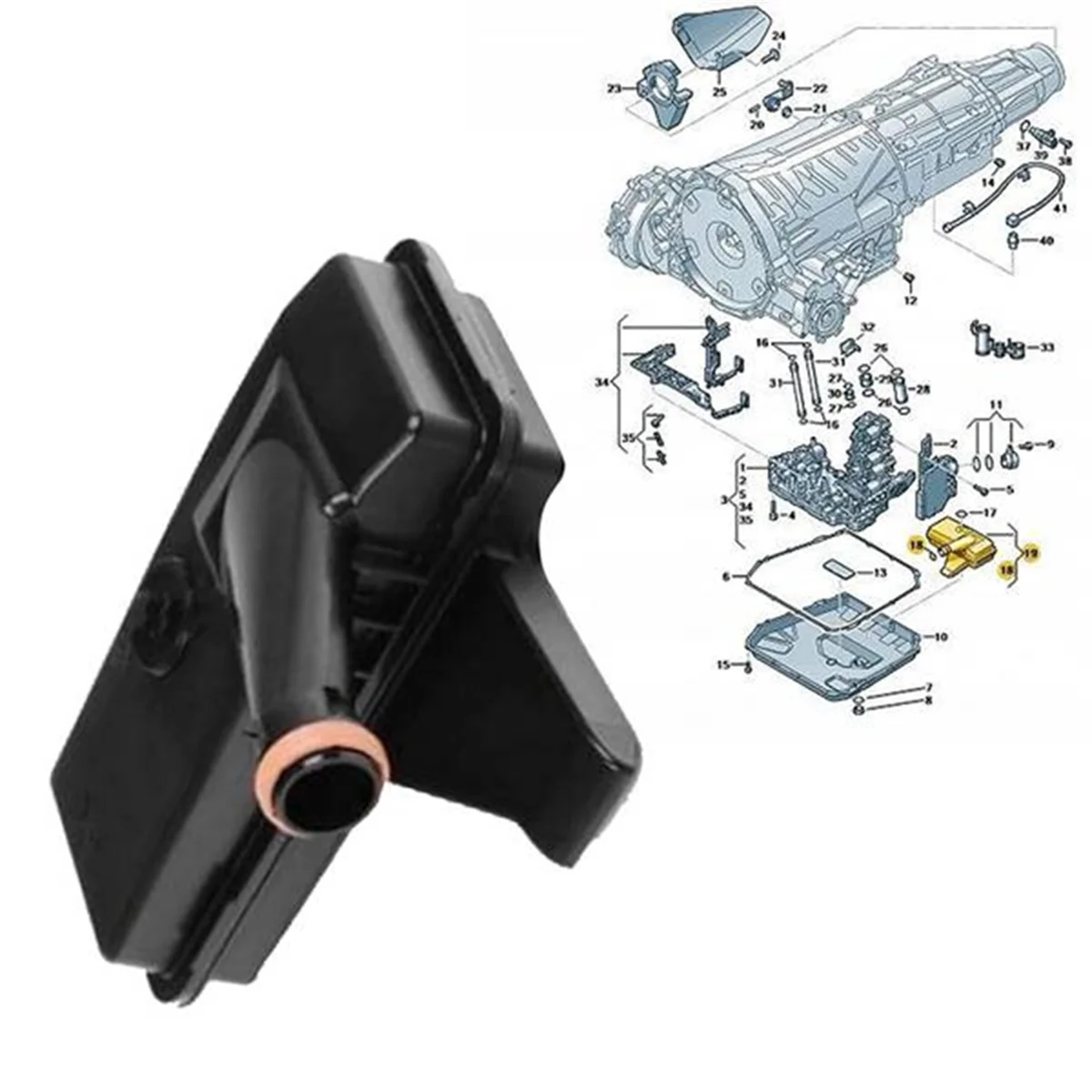 0Б 5325429 Комплект гидравлического фильтра автоматической коробки передач E для Audi