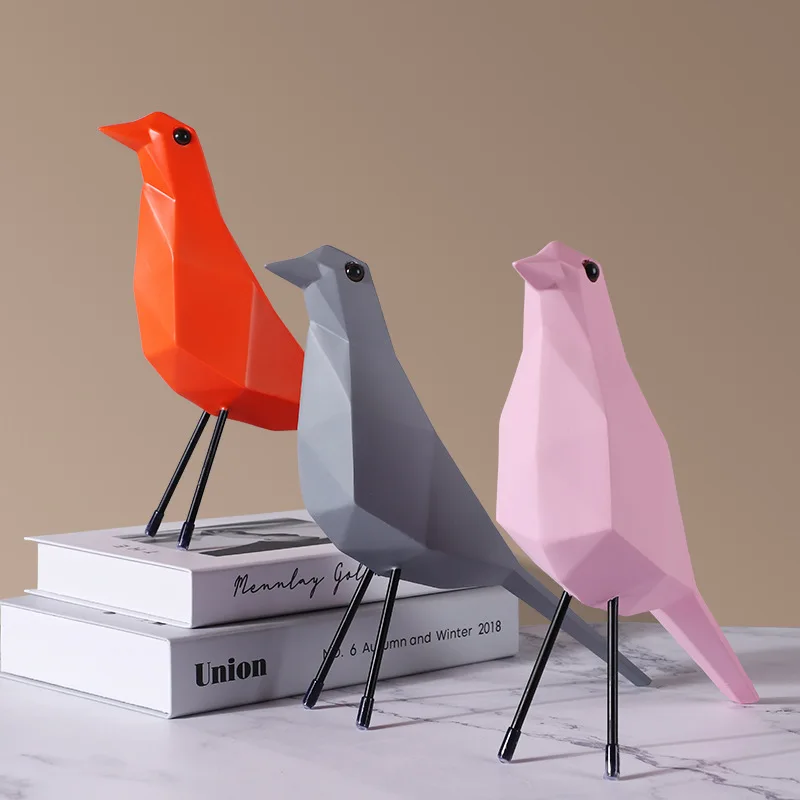 

Индивидуальное креативное украшение в скандинавском стиле с птицами, украшение для гостиной, офиса, дома, украшение из смолы