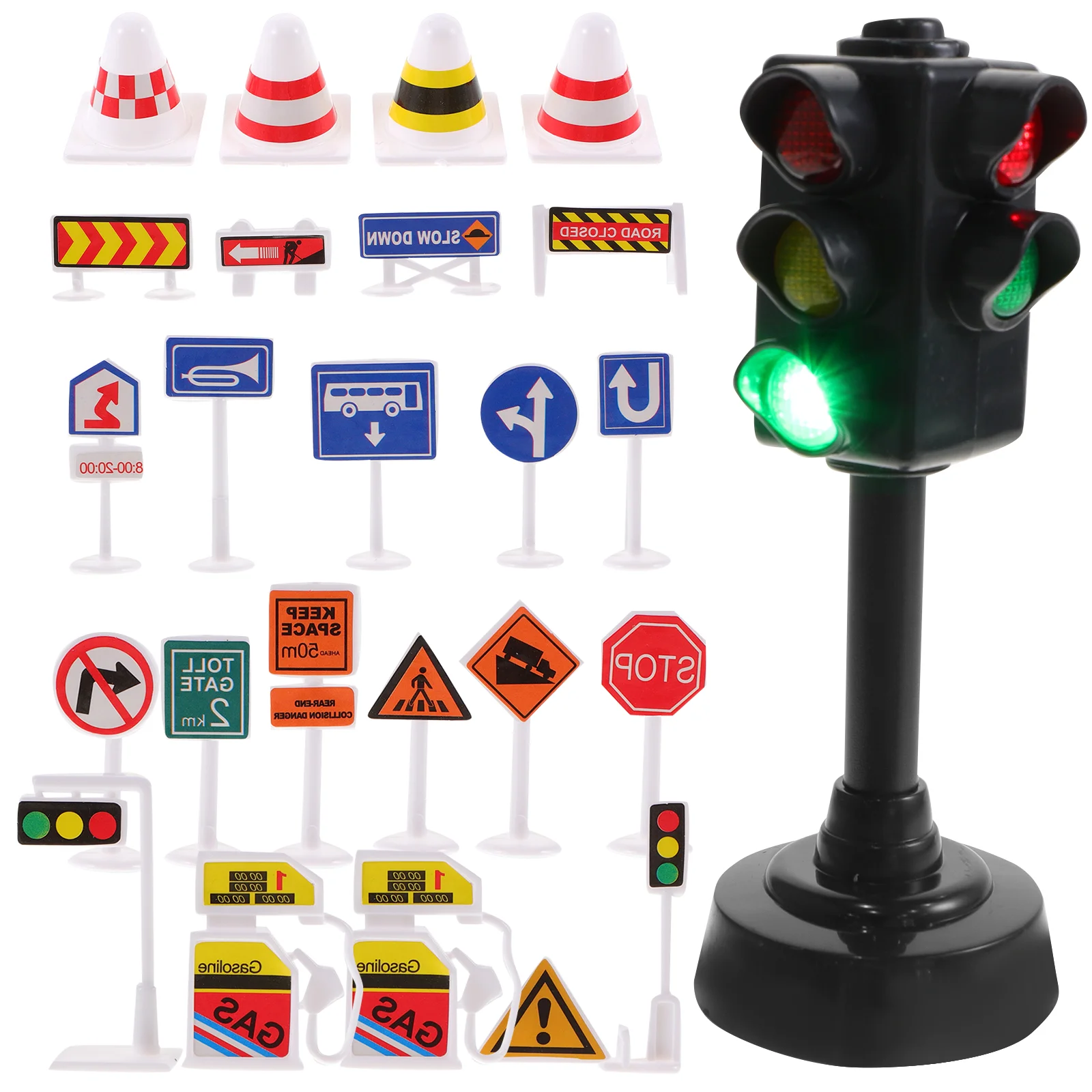 

Traffic Light Kidtraxtoys Sign Road Decoration Kids Educational Plastic Playthings