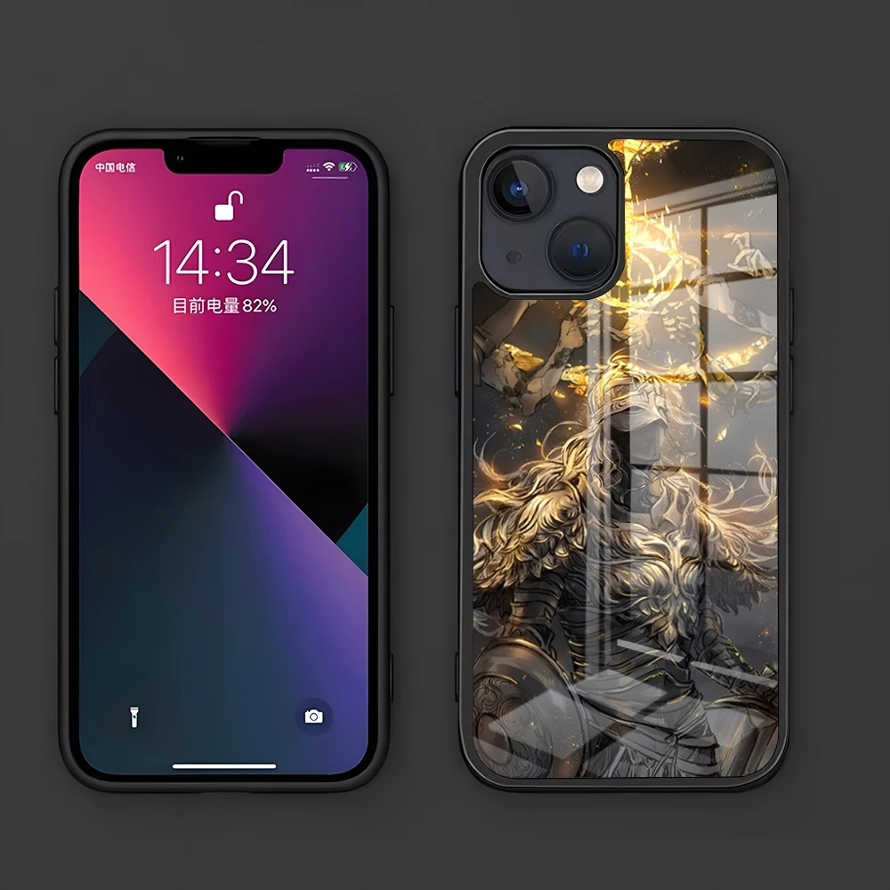 Phone Case E-EldenS Game Ring PC+TPU For Iphone 15 16 14 Pro Max 11 13 12 Mini 6 8 7 Plus X Xs XR Back Cover