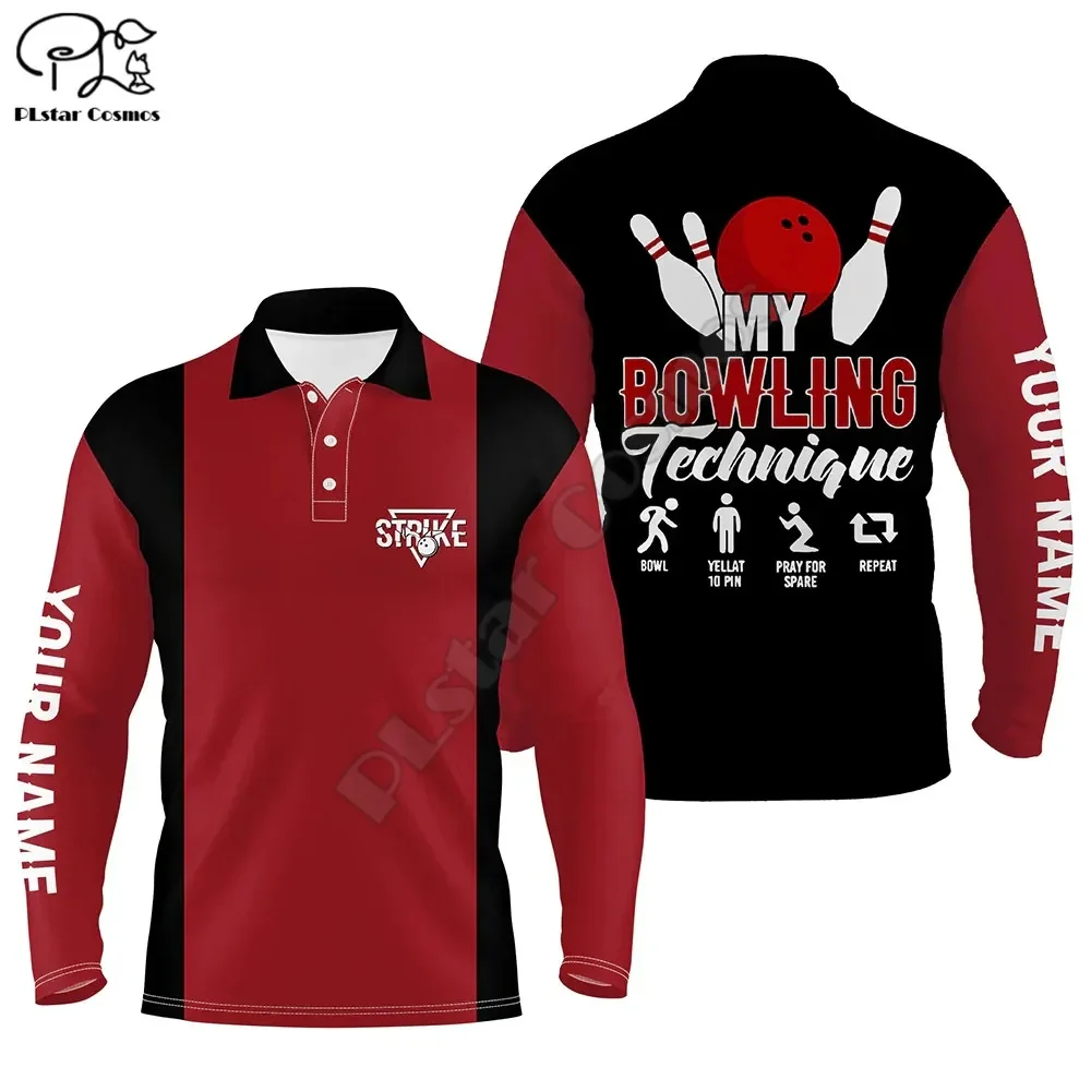 Рубашка-поло мужская с длинным рукавом красная и черная в клетку