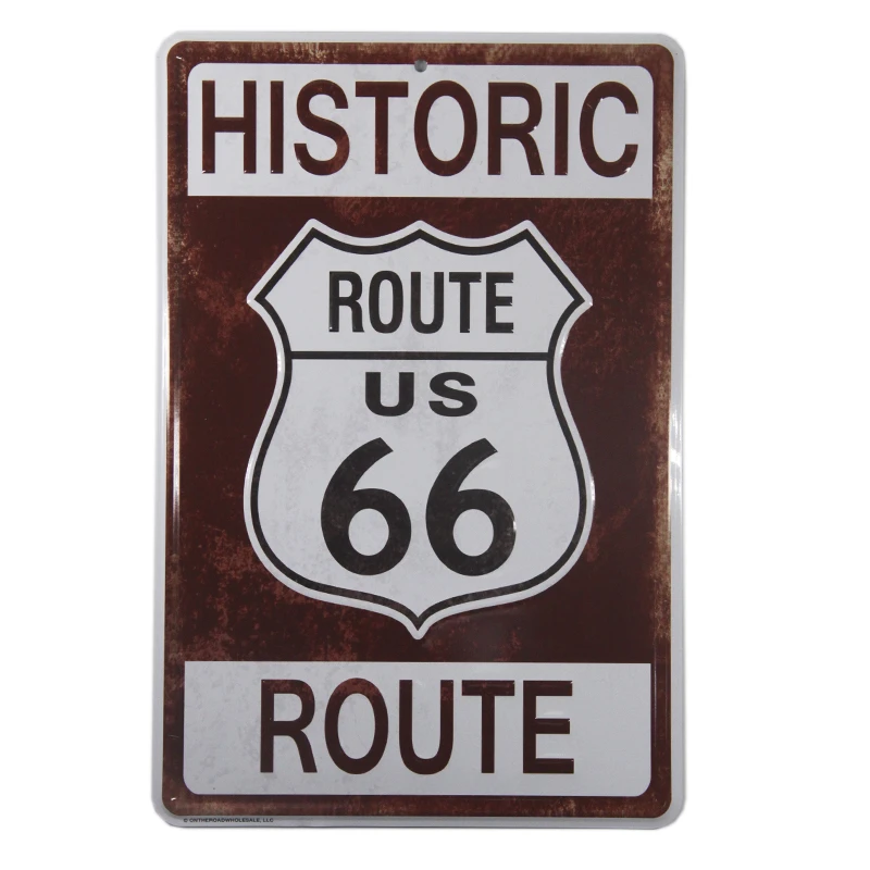 Металлические знаки Route 66 потертые шикарные металлические пластины для стен дома