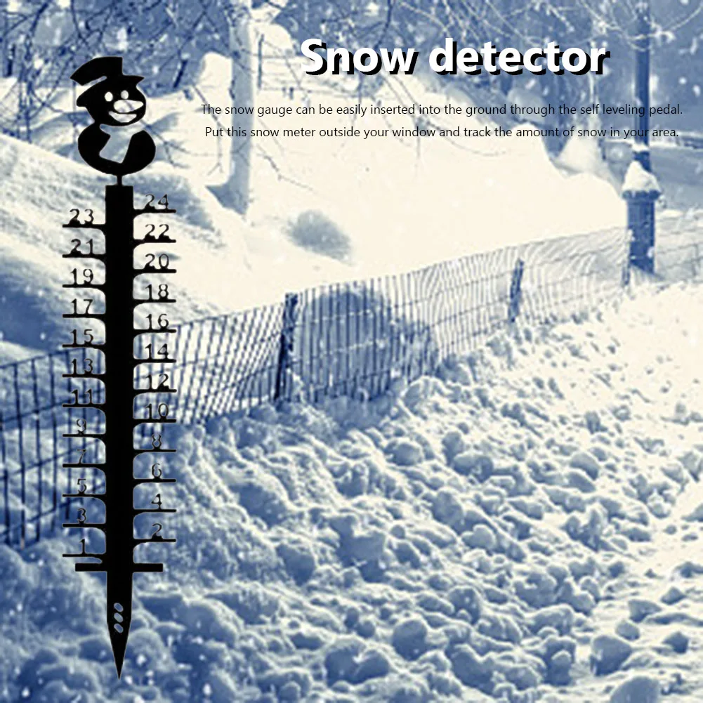 

Snowflake Snowmobile Snow Gauge Handmade Metal Yard Garden Snow Measuring Stick Outdoor Decoration Gift Supplies