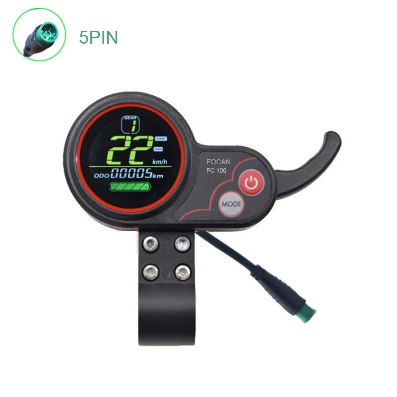 

EBIKE LCD Display Throttle with 5 6PIN,SM for Kaabo Mantis Wolf Warrior Electric Scooter 24v 36v 48v 52v 60v FC-100 LH100 LH-100