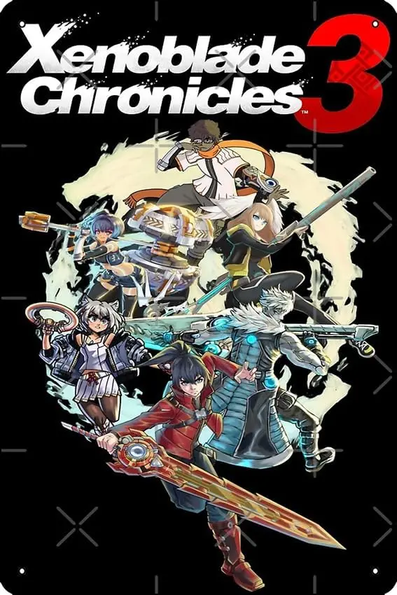 Xenoblade-летопицы 3 все времена игры Металлическая печать 8x12 дюймов Забавный
