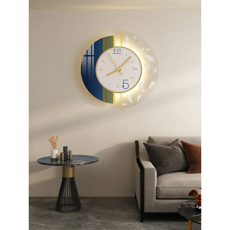 

Nordic modern minimalist decoration wall clock living room home fashion clock light luxury high-end atmospheric art clock