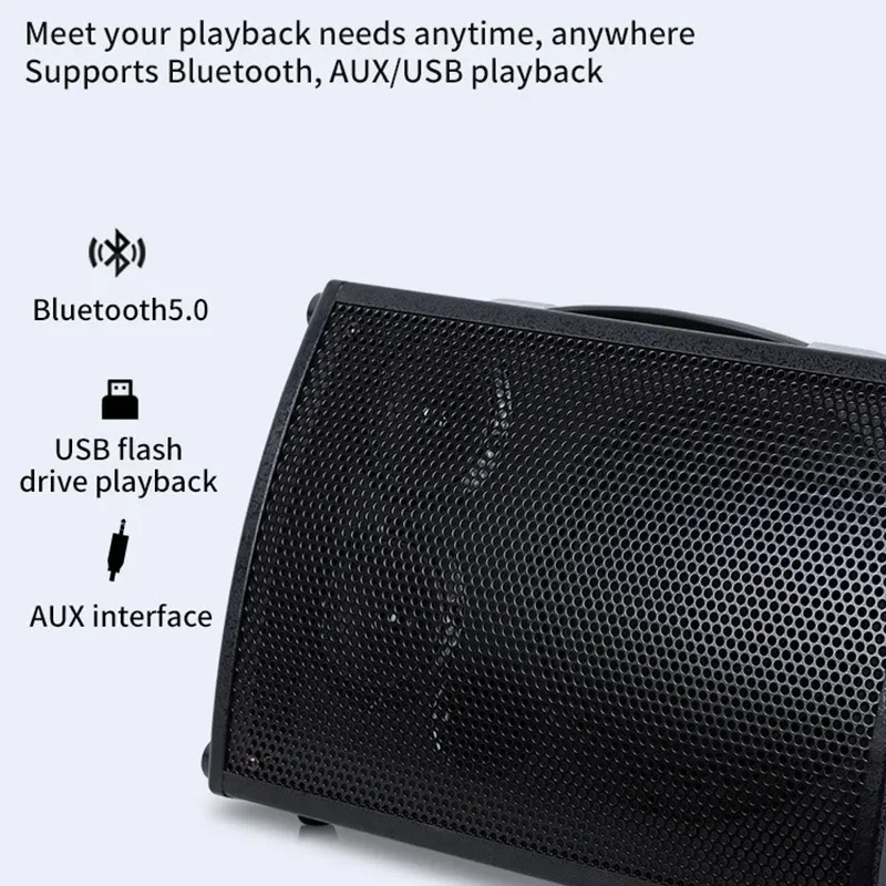 Деревянный усилитель для акустической гитары NoEnName_Null 100 Вт с Bluetooth