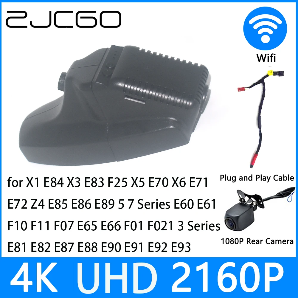 ZJCGO Dash Cam 4K UHD 2160P Car Video Recorder DVR Night Vision for BMW 5 7 Series E60 E61 F10 F11 F07 E65 E66 F01 F02