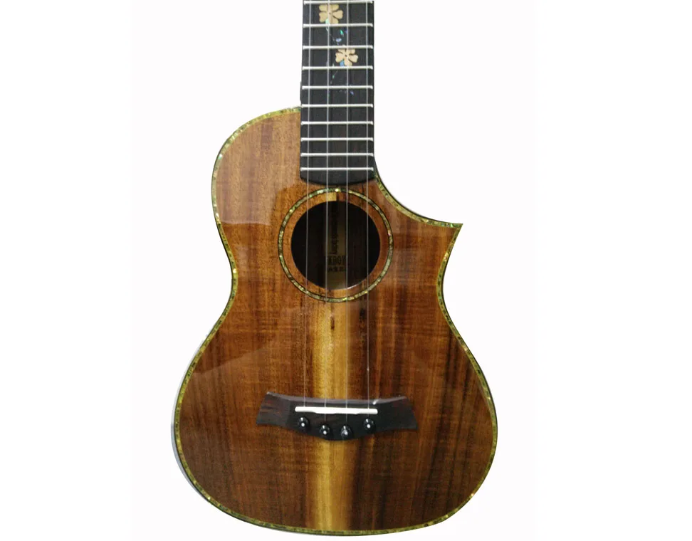 

Solid Acacia koa tenor ukulele 26' travel guitar wooden ukulele