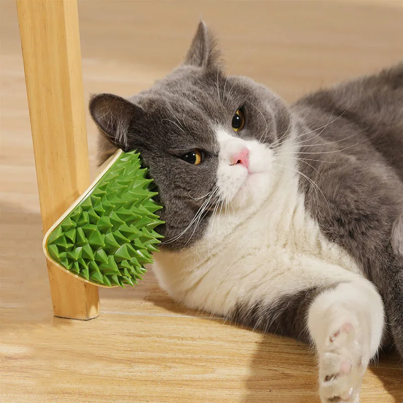 

Cat Combs With Catnip Pet Massage Durian Shape Itching Comb Pet Hair Remover Brush Grooming Combs Cleaning Tools Dog Toy CW26
