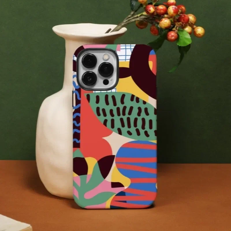 Чехол для телефона с художественной иллюстрацией iPhone 16 15 14 13 12 11 Pro Max Plus роскошная