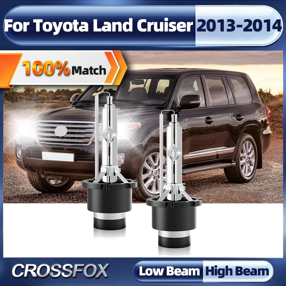 

2 шт. автомобильная лампа для фар D4S HID ксеноновая лампа 6000K холодный белый 35 Вт HID лампа для фар для Toyota Land Cruiser 2013 2014