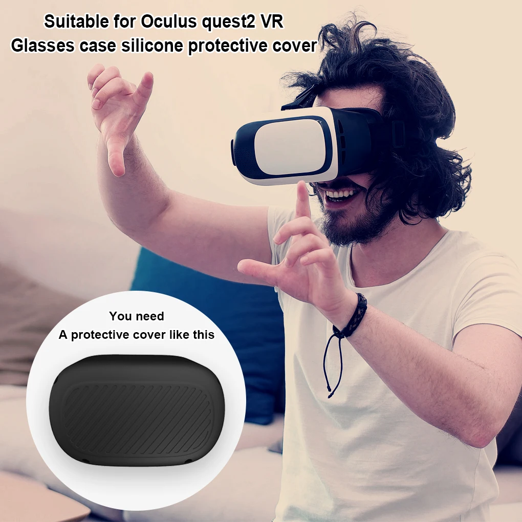 

Silicone VR Headset Cover Video Game Headsets Protector Anti-Dust Shell Supplies Replacement for Oculus Quest 2 White