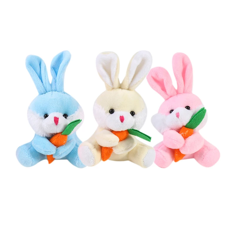 

10CM Large size Cute Rabbit Puffy KeyChains Handmade Bags Pendant Fashion Jewelry Ornament Car Keychain New Year Gifts Kids Toys