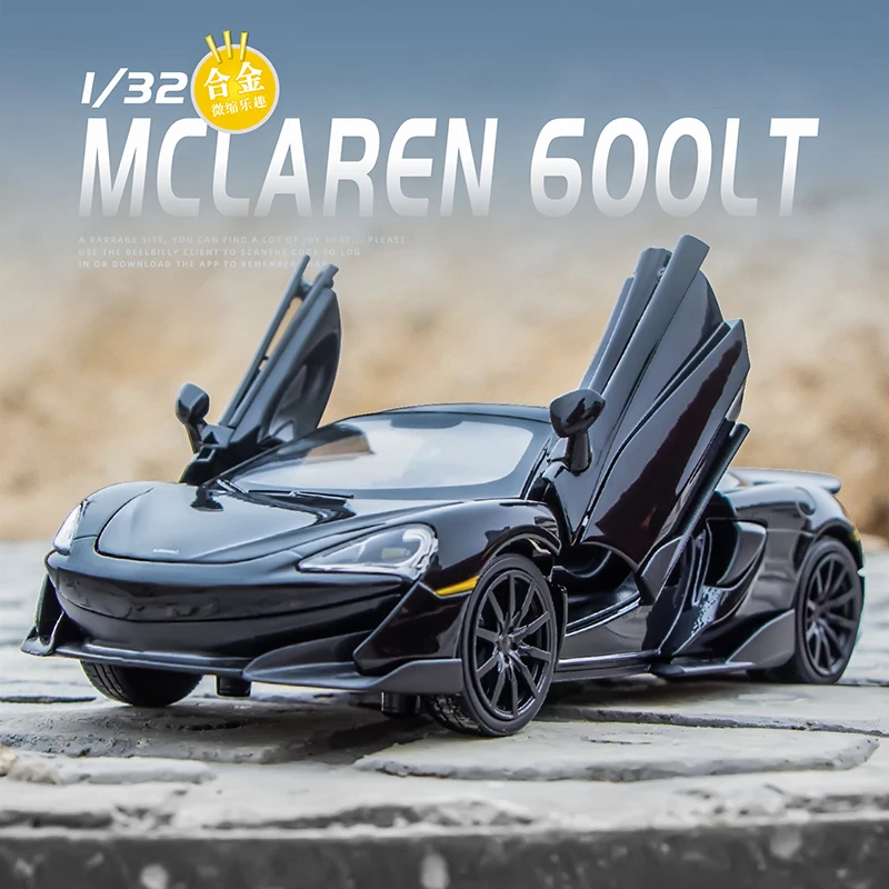 

1:32 литой под давлением McLaren 600LT модель спортивного автомобиля, игрушечный сплав, имитация звука, фотография, автомобиль для подарка