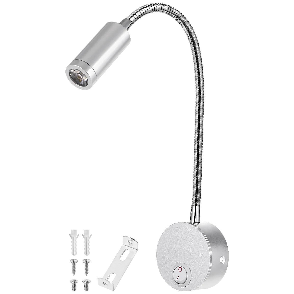 Mobestech AC 85-265V 3W 360-градусный светодиодный настенный светильник с гибким