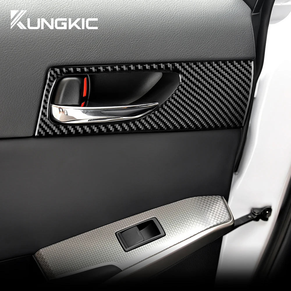 

Для Lexus IS250 300 350 200T 2013-2019 Настоящее мягкое углеродное волокно Автомобильная задняя дверная ручка рама крышка отделка стикер аксессуары для интерьера