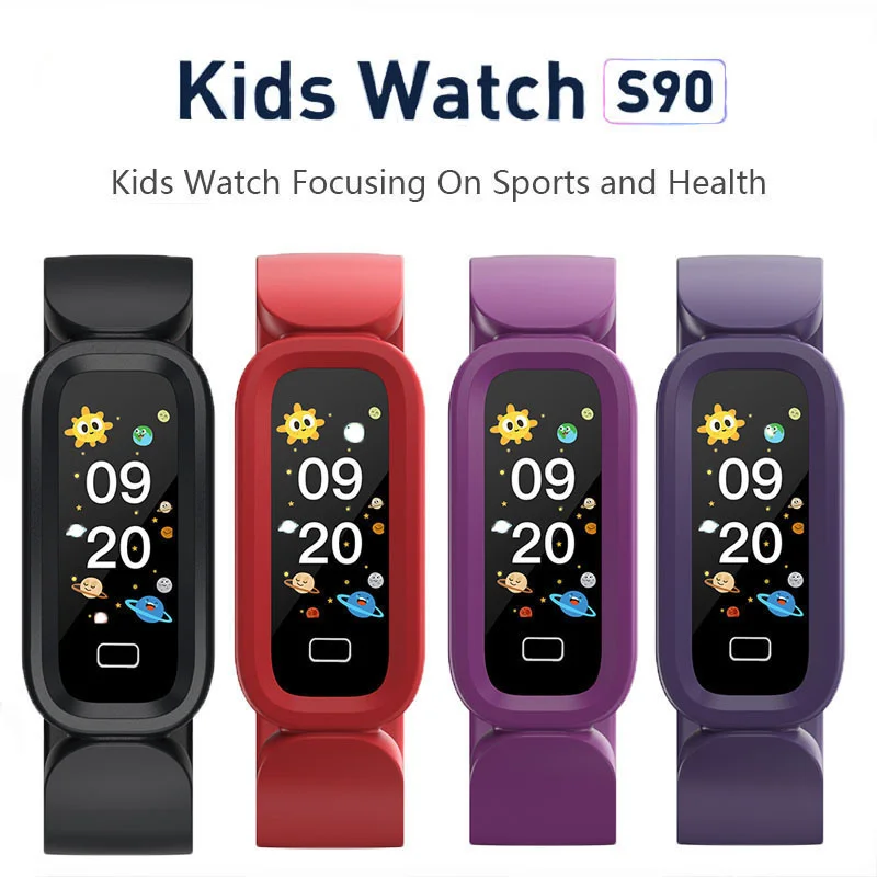 

New Smart Watch Children S90 Alarm Clock Heart Rate Sleep Monitor Sport Pedometer Waterproof Children's Watch Kids Bracelet Band