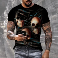 3d print t shirt men popular skull male tshirt oversized casual short sleeve o neck fashion vintage topstee