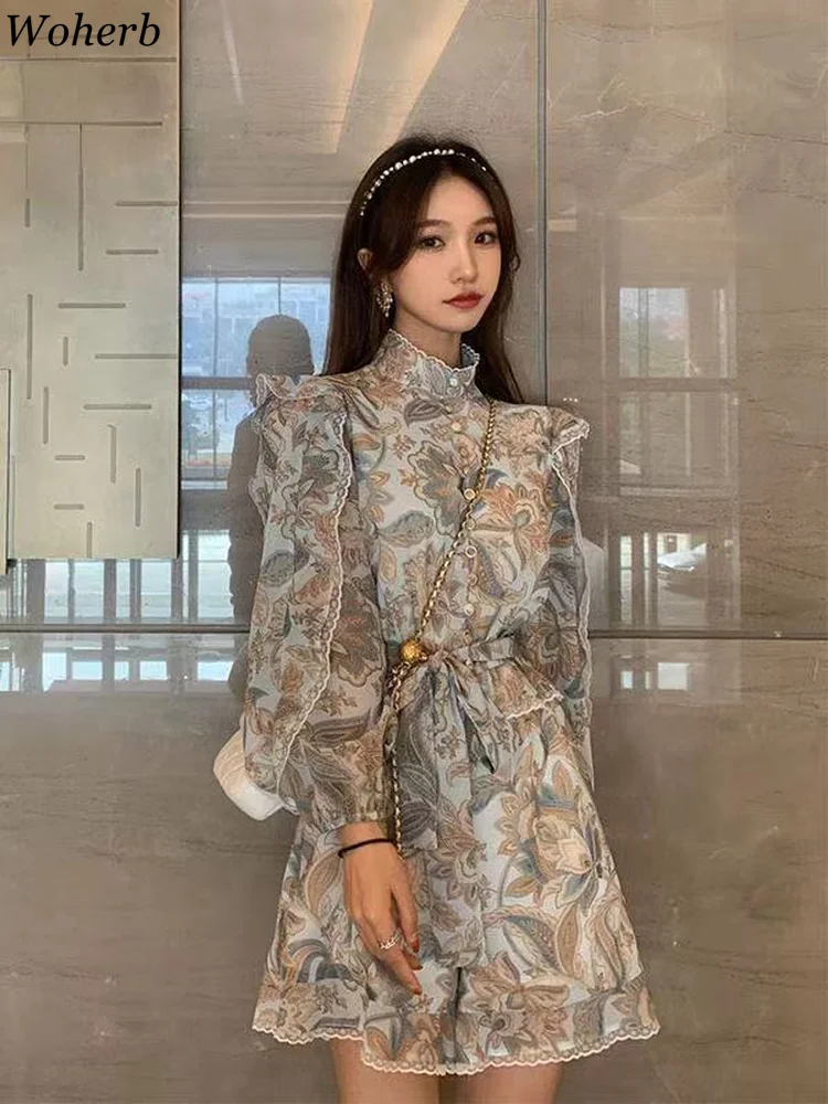 Woherb винтажный женский кружевной комбинированный костюм с оборками пляжный