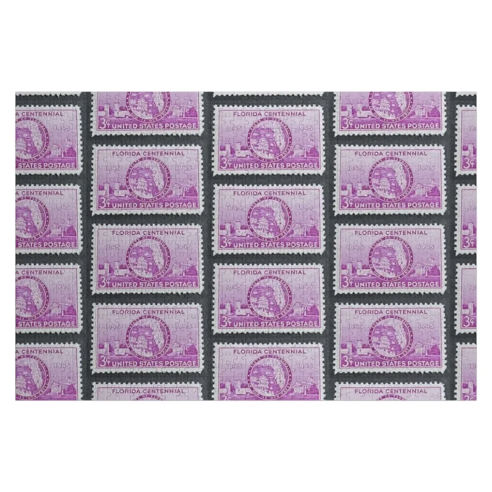 Винтажная головоломка с почтовым штампом Флорида 1945 года персонализированные