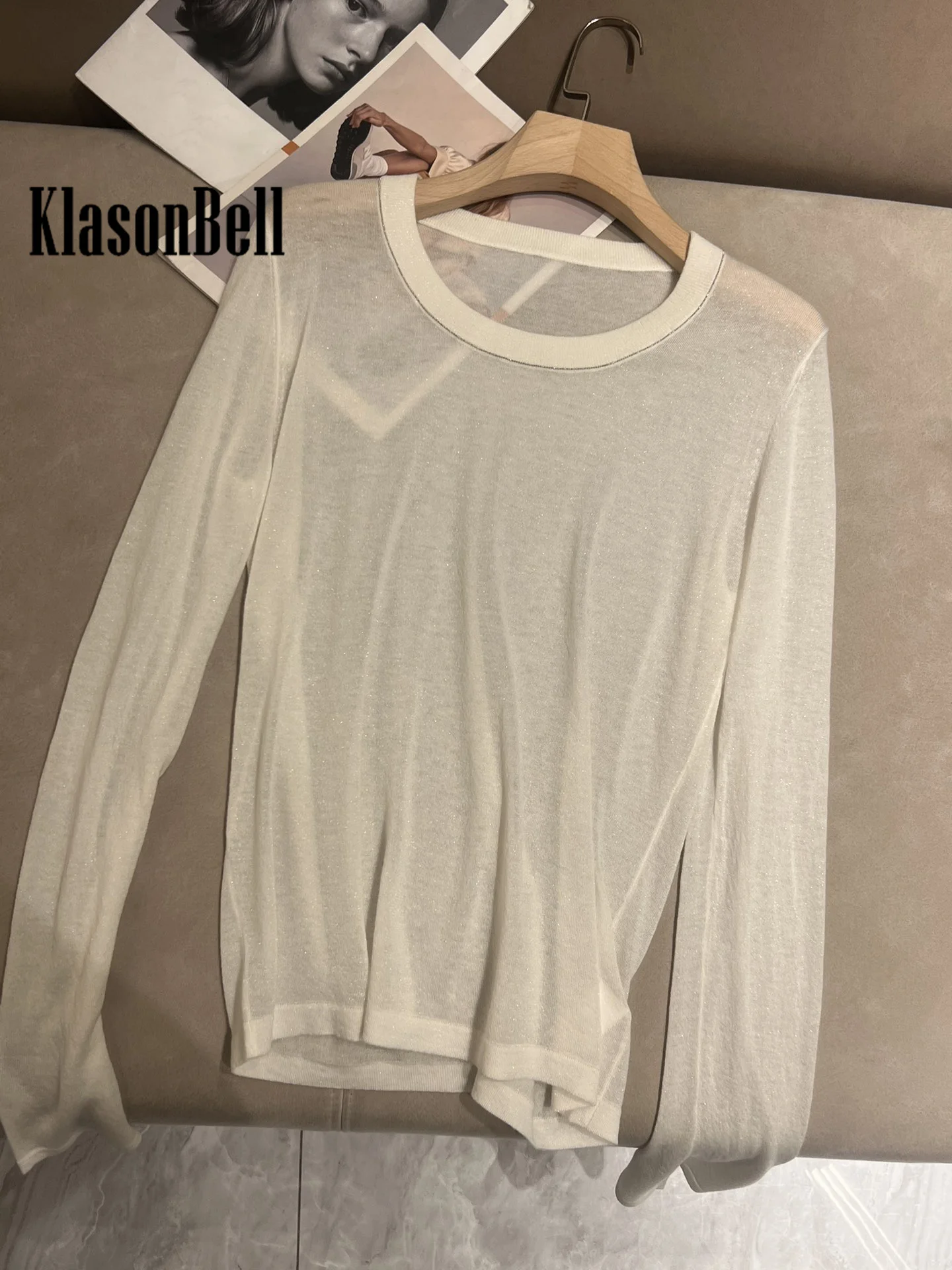 11 25 KlasonBell-Женская одежда новая цепочка с бисером круглым вырезом и длинными