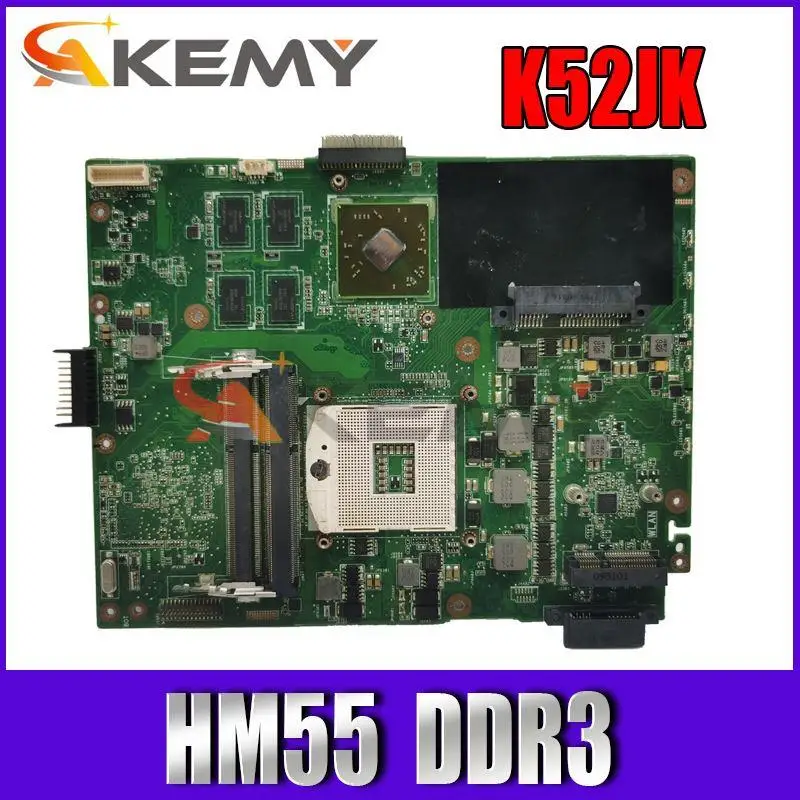 

Akemy For Asus K52F K52JR K52JK Laptop Motherboard 60-N06MB1000-A14 69N0IUM10A14 HM55 DDR3