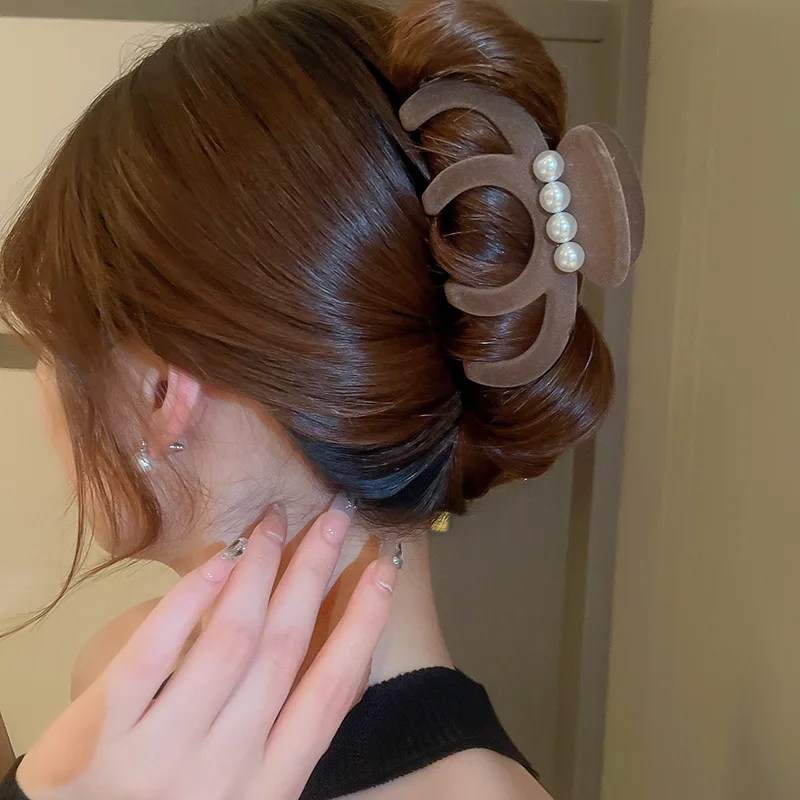 Женская Винтажная заколка для волос элегантная большая шпилька с искусственным