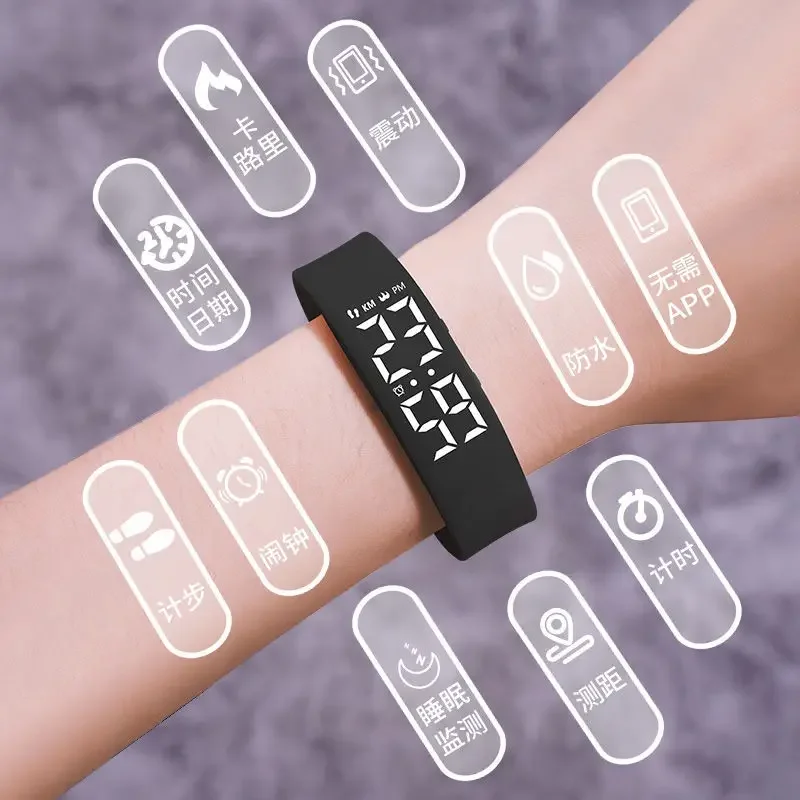 ZGO Sports Смарт-браслет Студенческий Многофункциональный Черный Технология Зарядка