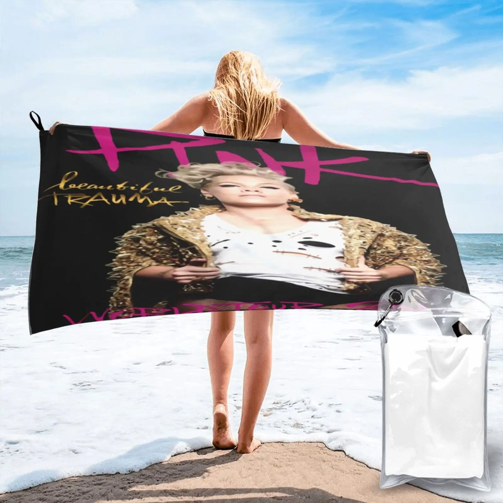 

Пляжное полотенце P Nk с розовыми травмами во всем мире, пляжное полотенце, полотенце для рук, полотенце для кухни, морское пляжное полотенце, ...