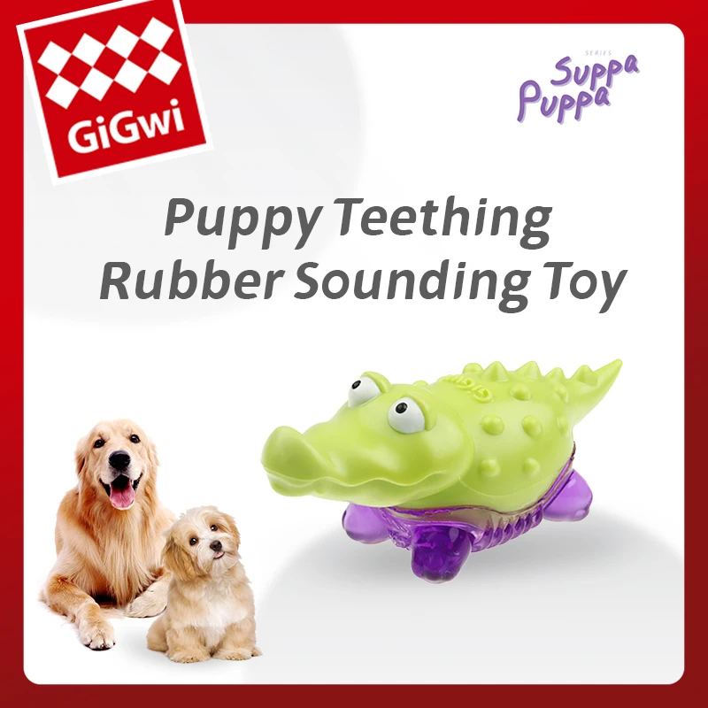 

GiGwi Pet Toys Suppa Puppa Series Bite Resistance Bouncy And Assorted Colors for Small/Medium Dogs for Puppy Molar Sounding Toys
