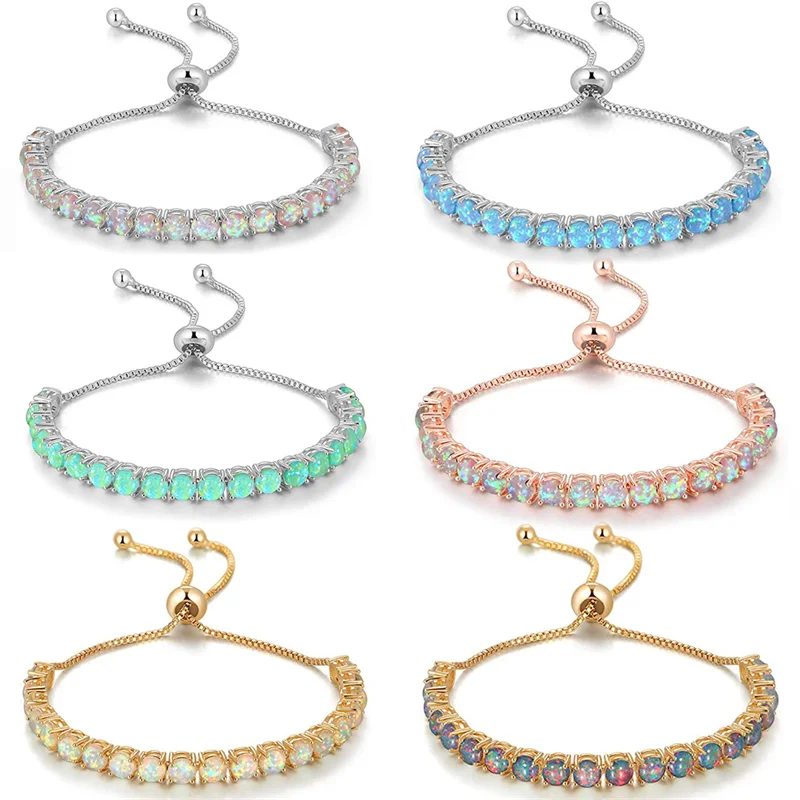 Популярные Цветные теннисные браслет из шнурка из циркона 5 мм Amazon с модным однорядным браслетом Aubao