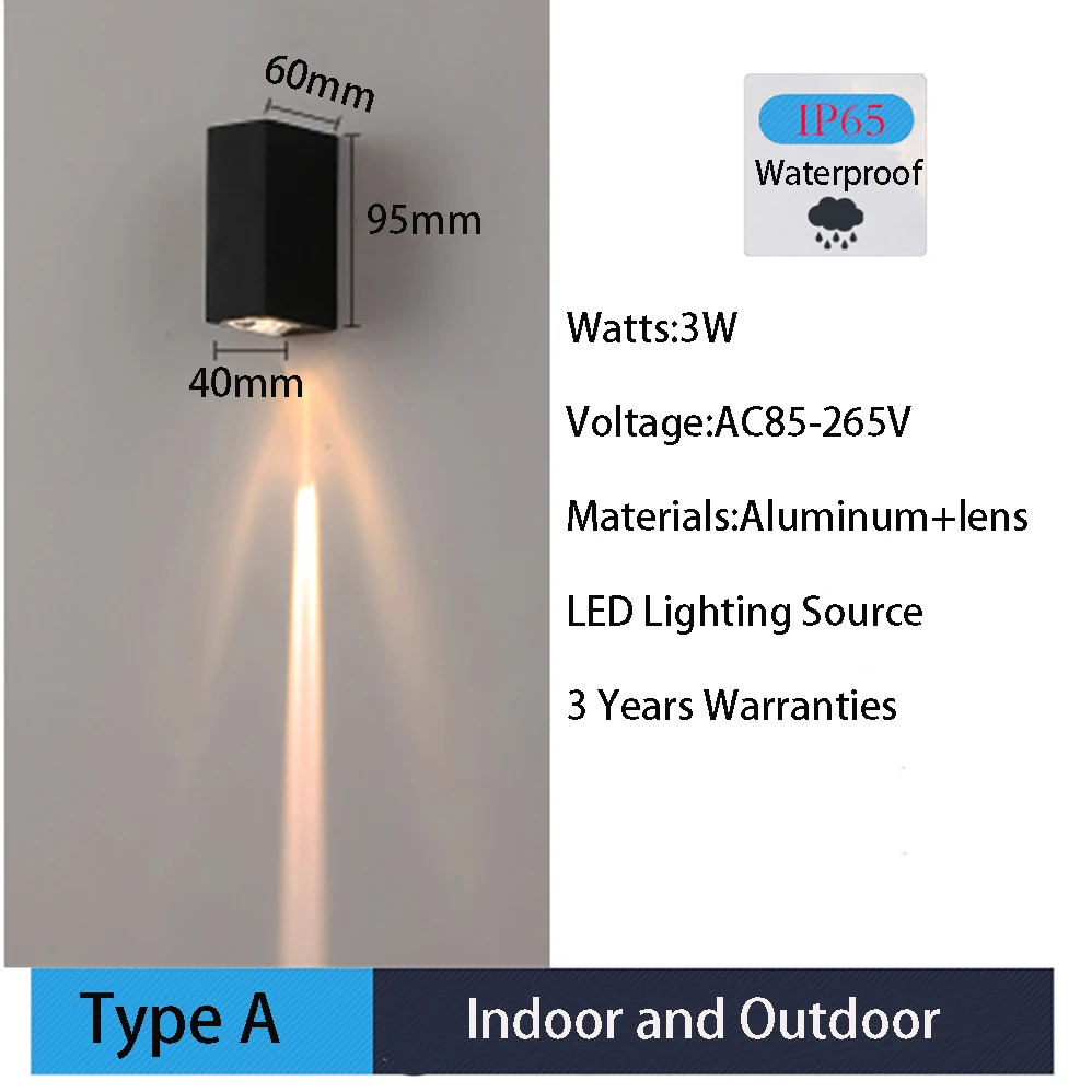 

Настенная светодиодная лампа IP65 6Вт 20Вт