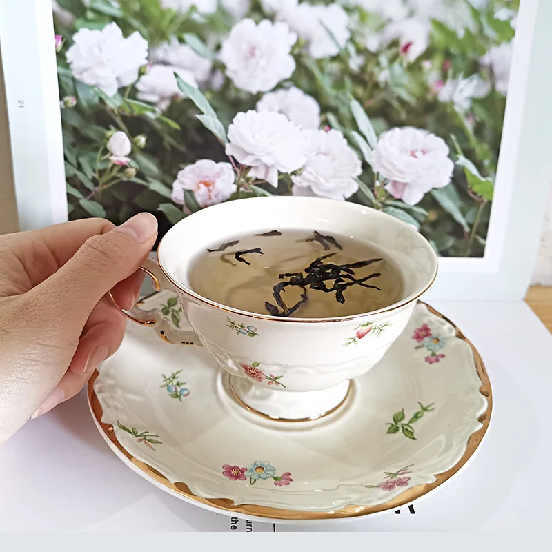 

English Afternoon Tea Cup Ceramic Coffee Cup Flower Tea Cup Home Gift Flower Cup Plate