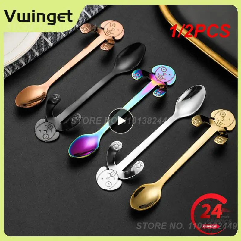 

1/2 шт., детская ложка из нержавеющей стали